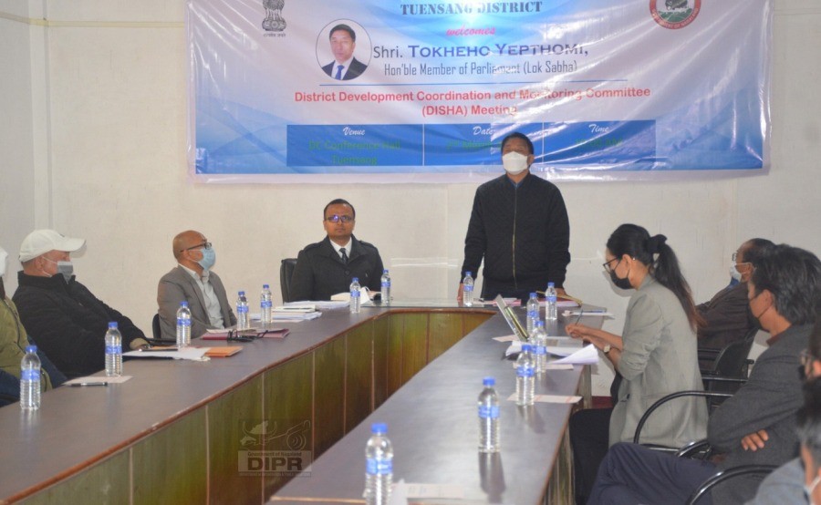 District Development Coordination and Monitoring Committee (DISHA) meeting held at DC's conference hall, Tuensang on March 2. (DIPR Photo)